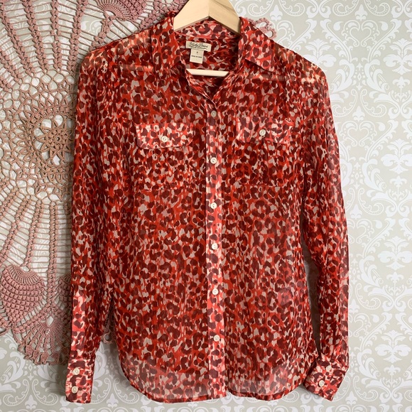 Lucky Brand Tops - Lucky Brand Cheetah Print Blouse